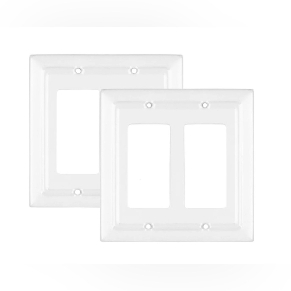 White Rocker Switch Wall Plates - Picture 3 of 4